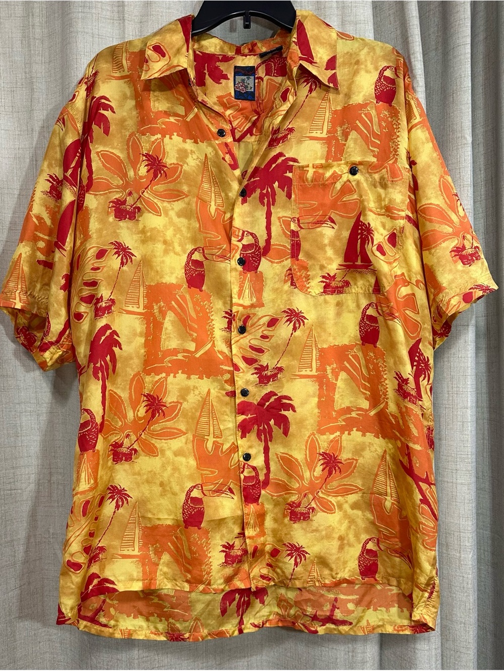 Men’s Silk button up Tropical Shirt